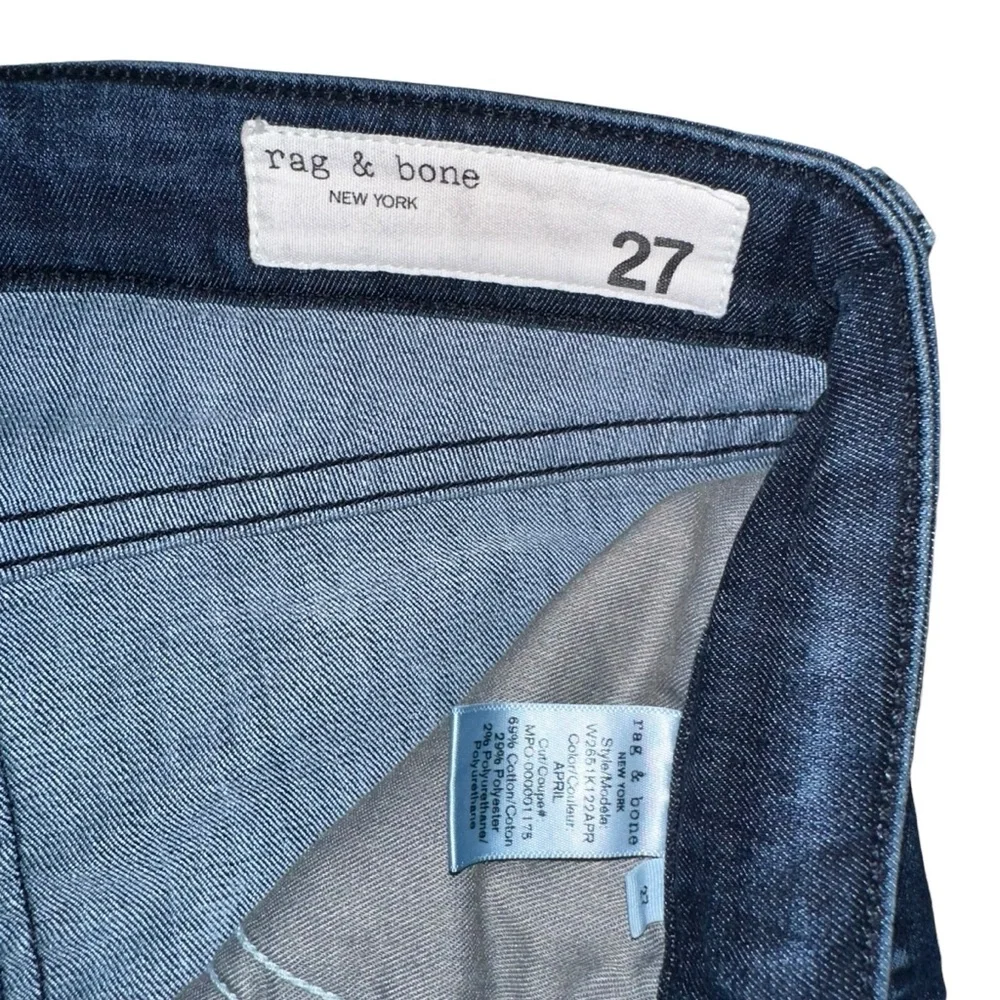Rag & Bone Cate Mid-Rise Ankle Skinny Jeans Dark Wash 27 in April